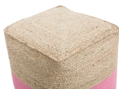 Puf KIRAMA Jute Lyserød