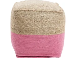 Puf KIRAMA Jute Lyserød