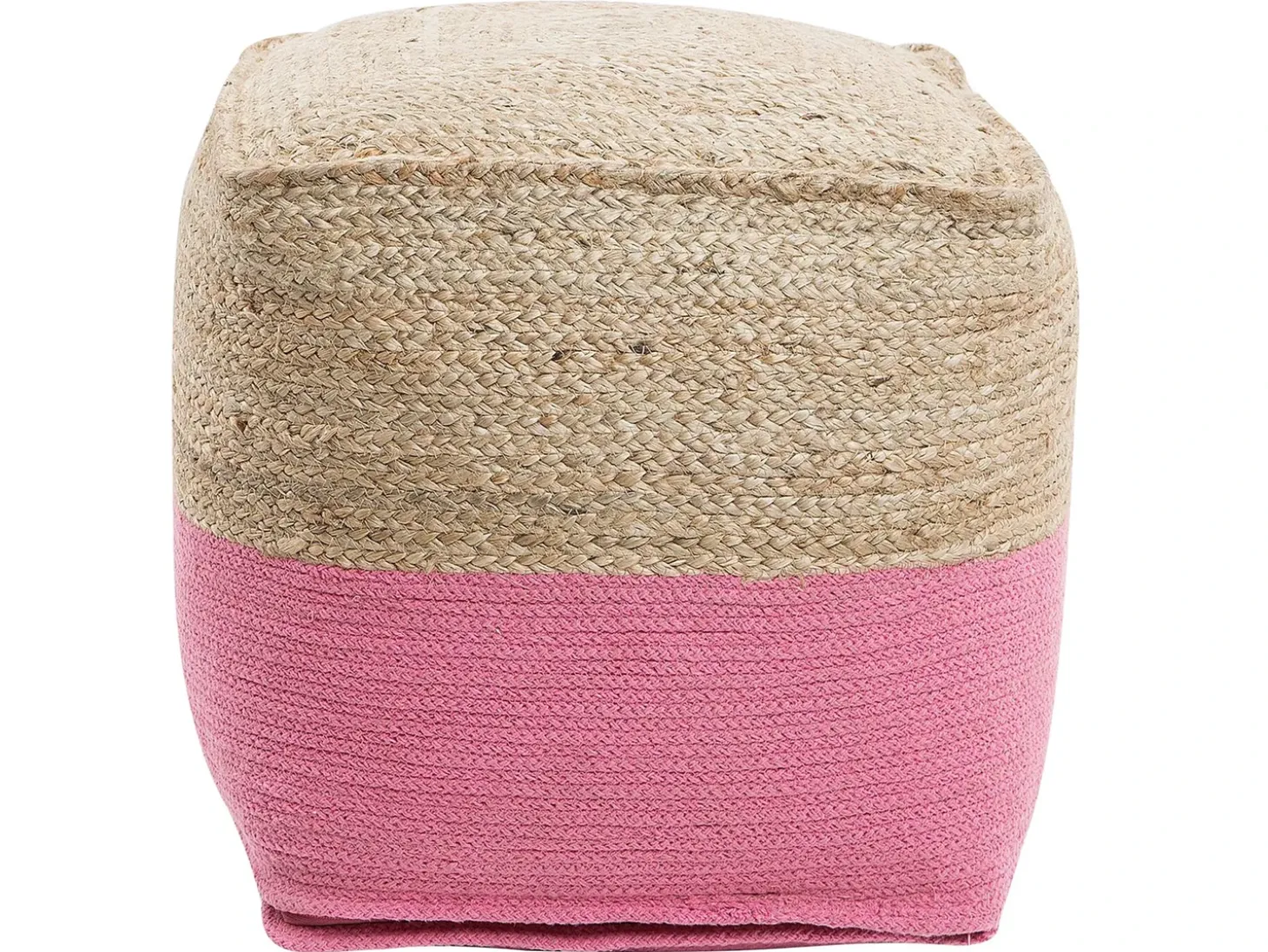 Puf KIRAMA Jute Lyserød