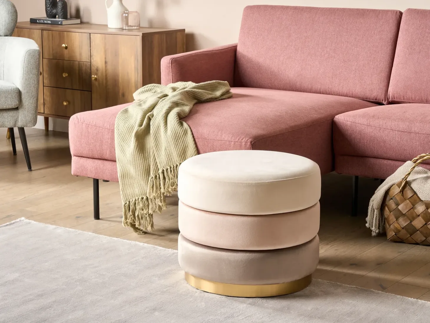 Puf LOUIN Velour Beige
