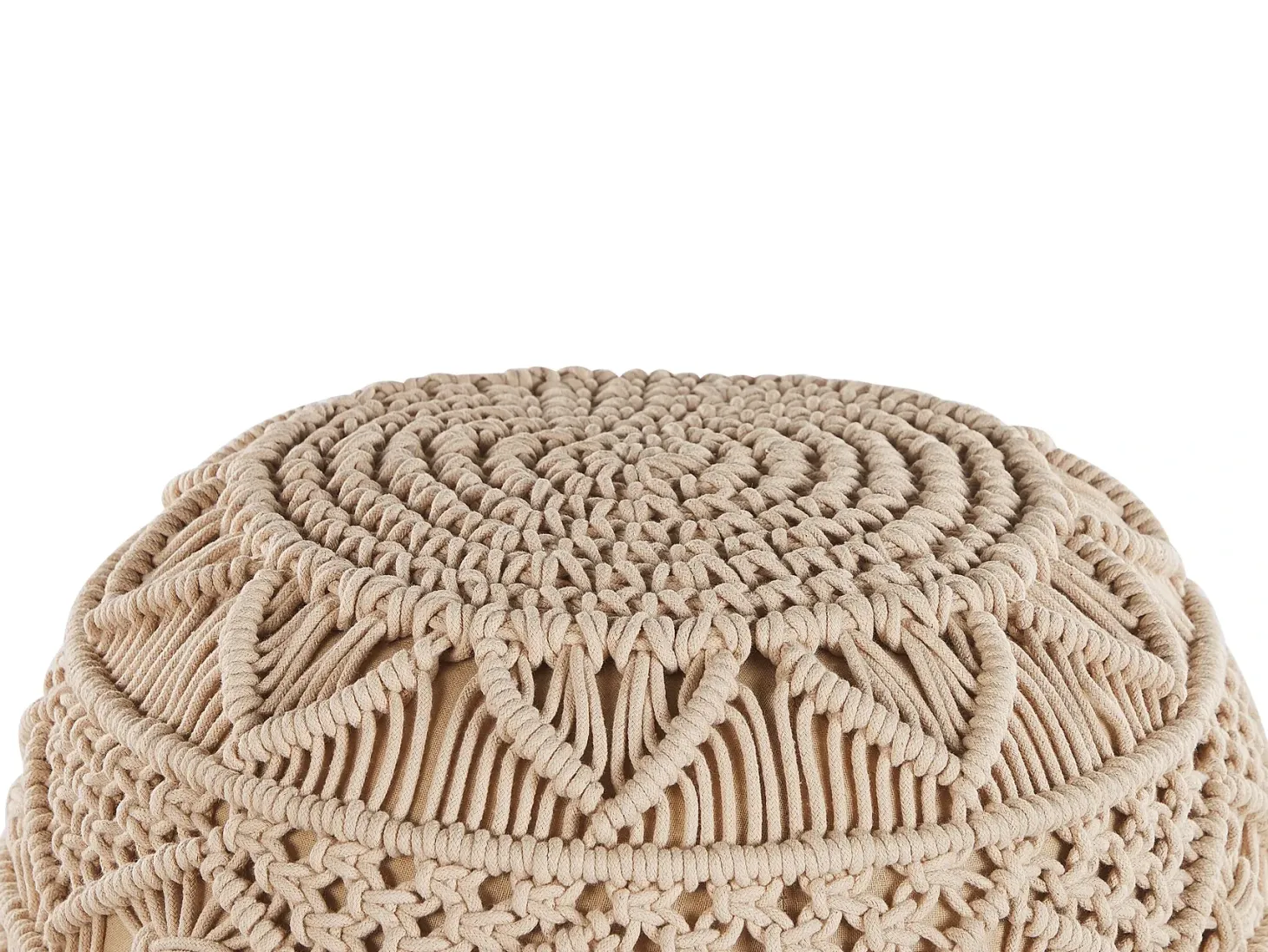 Puf Macramé KAYSERI Bomuld Beige