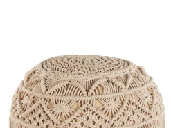 Puf Macramé KAYSERI Bomuld Beige