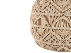 Puf Macramé KAYSERI Bomuld Beige