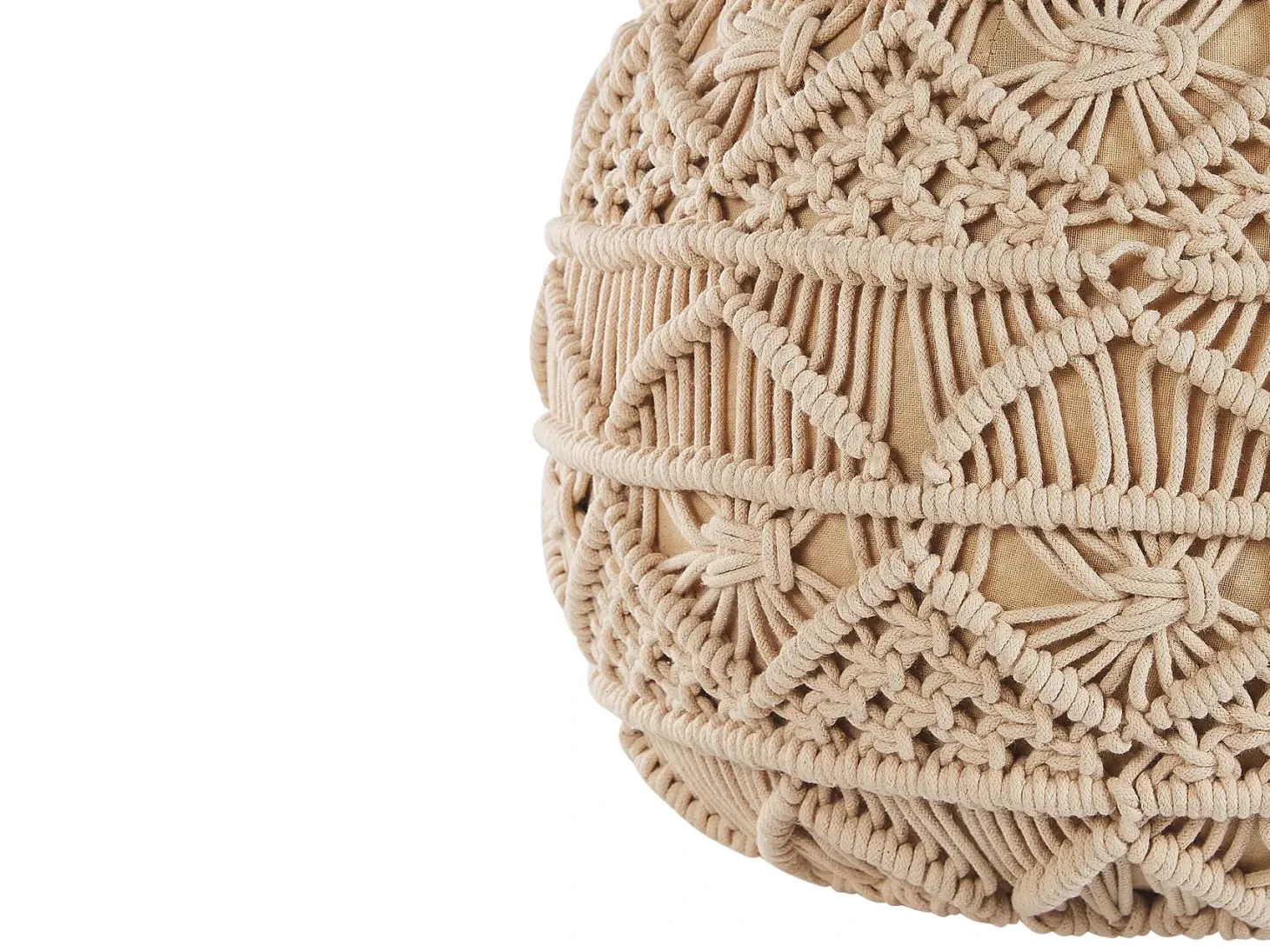 Puf Macramé KAYSERI Bomuld Beige