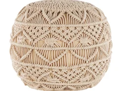 Puf Macramé KAYSERI Bomuld Beige
