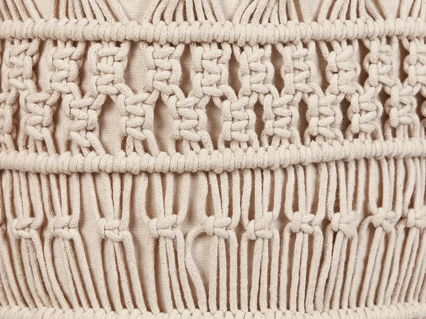 Puf Macramé THAKOT Bomuld Beige
