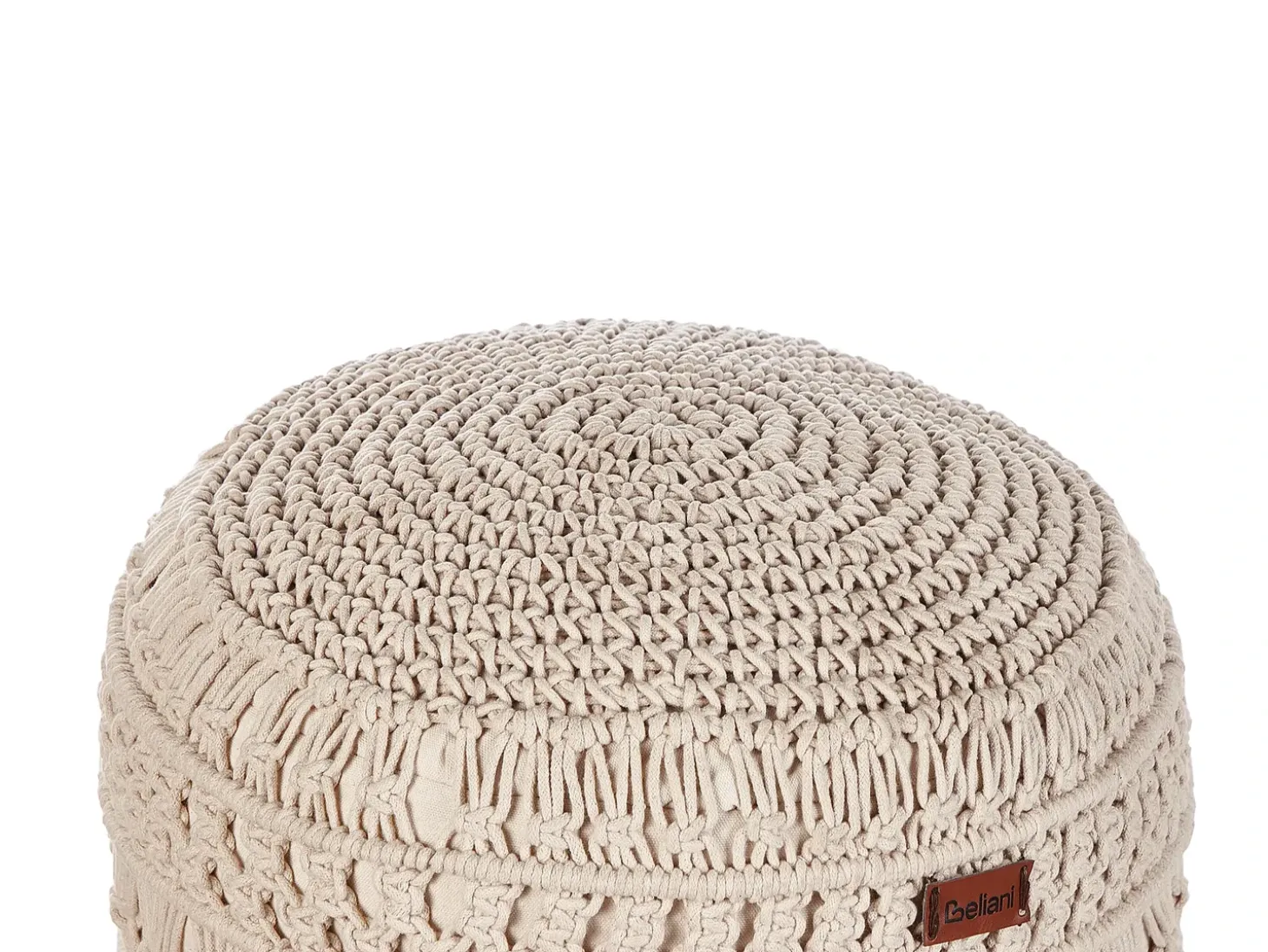 Puf Macramé THAKOT Bomuld Beige