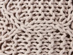 Puf Macramé TRIMAN Bomuld Brungrå