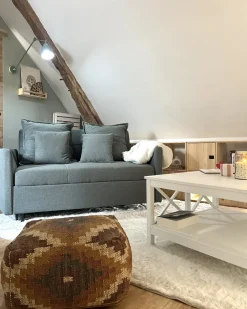 Puf MAGURI Jute Multifarvet