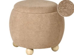 Puf med opbevaring ANNABELLA Boucle Lysebrun
