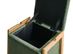 Puf med opbevaring EDLAND 45 cm 43 cm Grøn