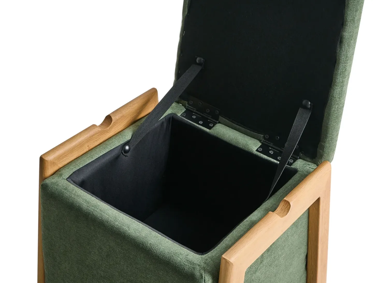 Puf med opbevaring EDLAND 45 cm 43 cm Grøn
