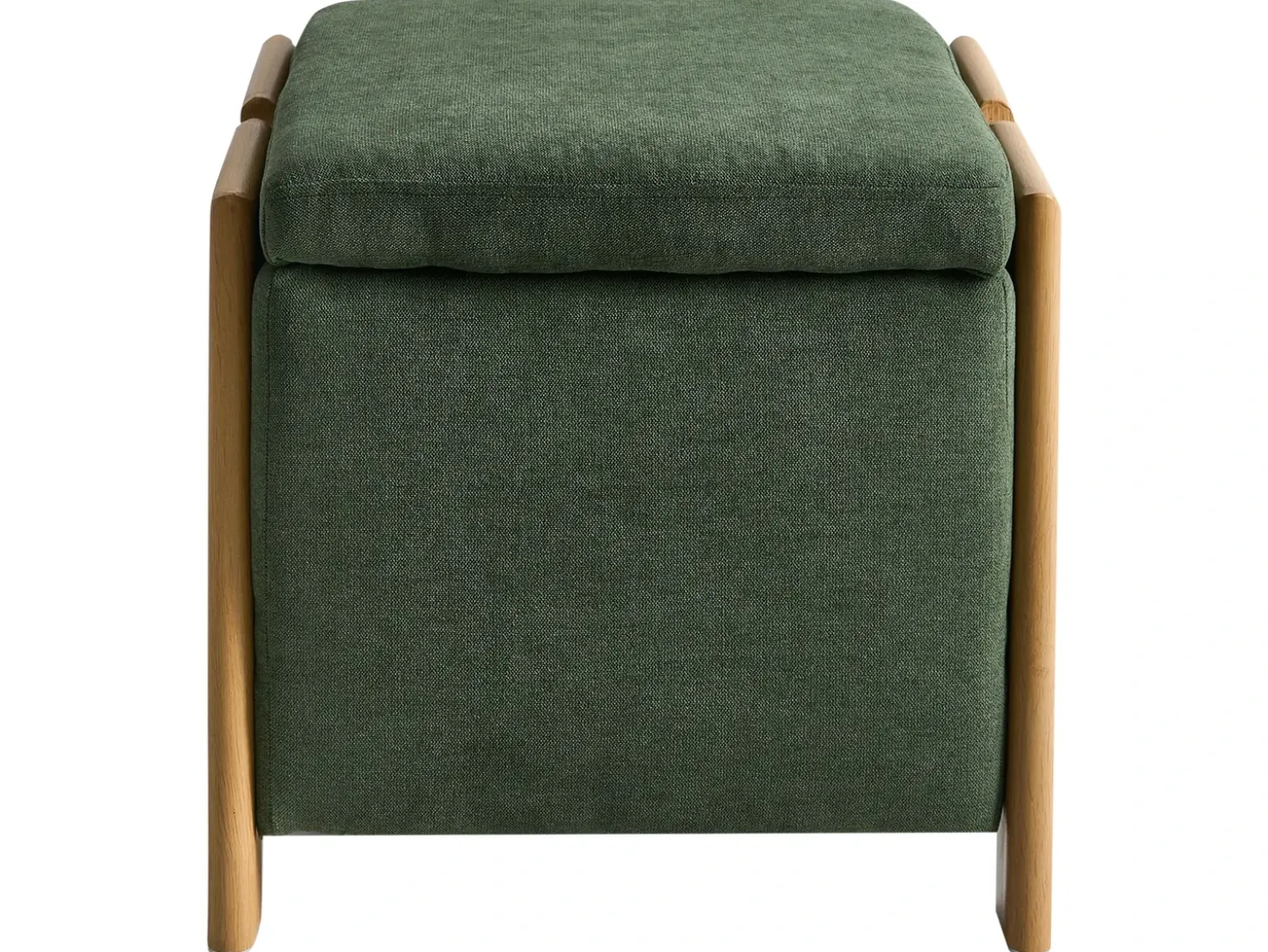 Puf med opbevaring EDLAND 45 cm 43 cm Grøn