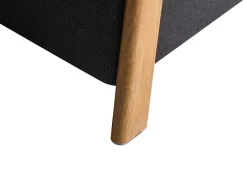 Puf med opbevaring EDLAND 45 cm 43 cm Sort