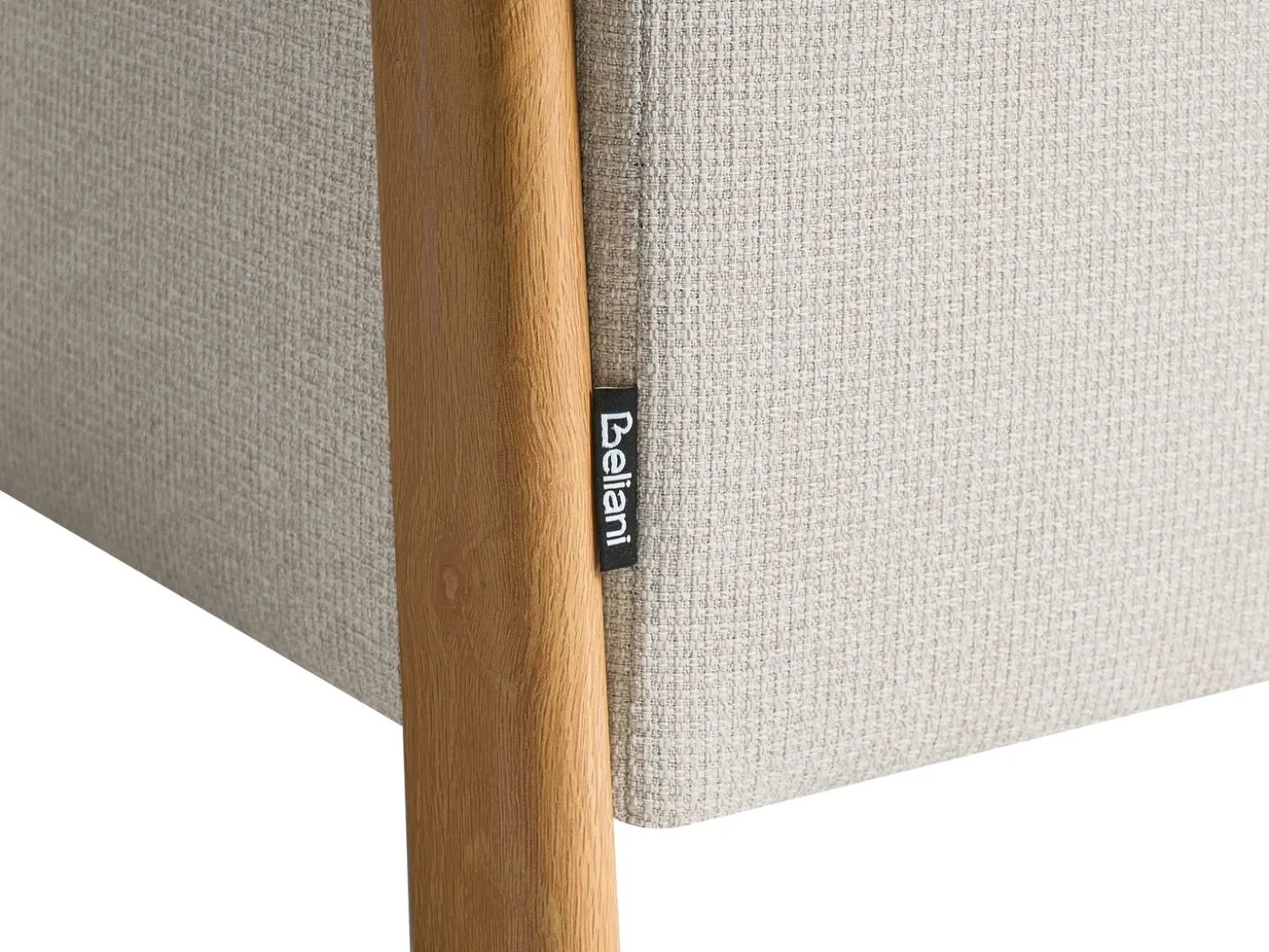 Puf med opbevaring EDLAND 45 cm 43 cm Lys Beige