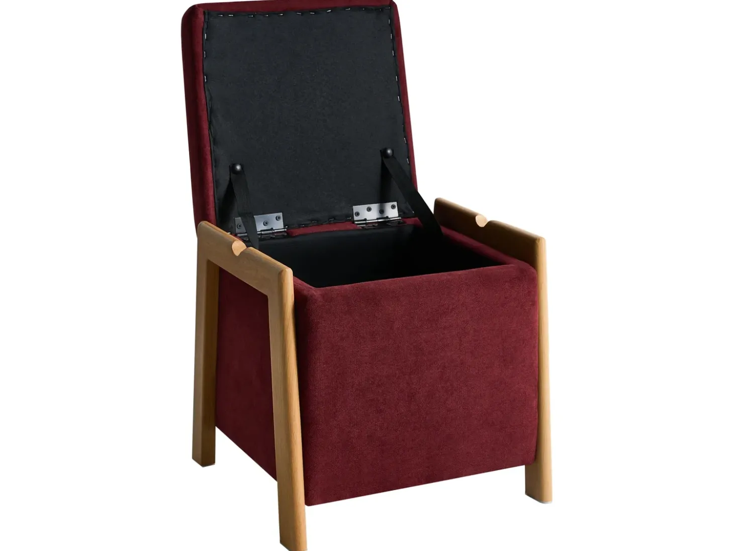 Puf med opbevaring EDLAND 45 cm 43 cm Bordeaux
