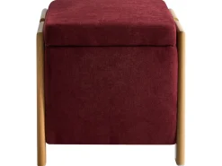 Puf med opbevaring EDLAND 45 cm 43 cm Bordeaux