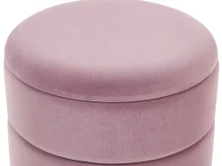Puf med opbevaring ELGIN Velour Lyserød