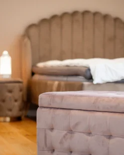 Puf med opbevaring MICHIGAN Velour Lyserød