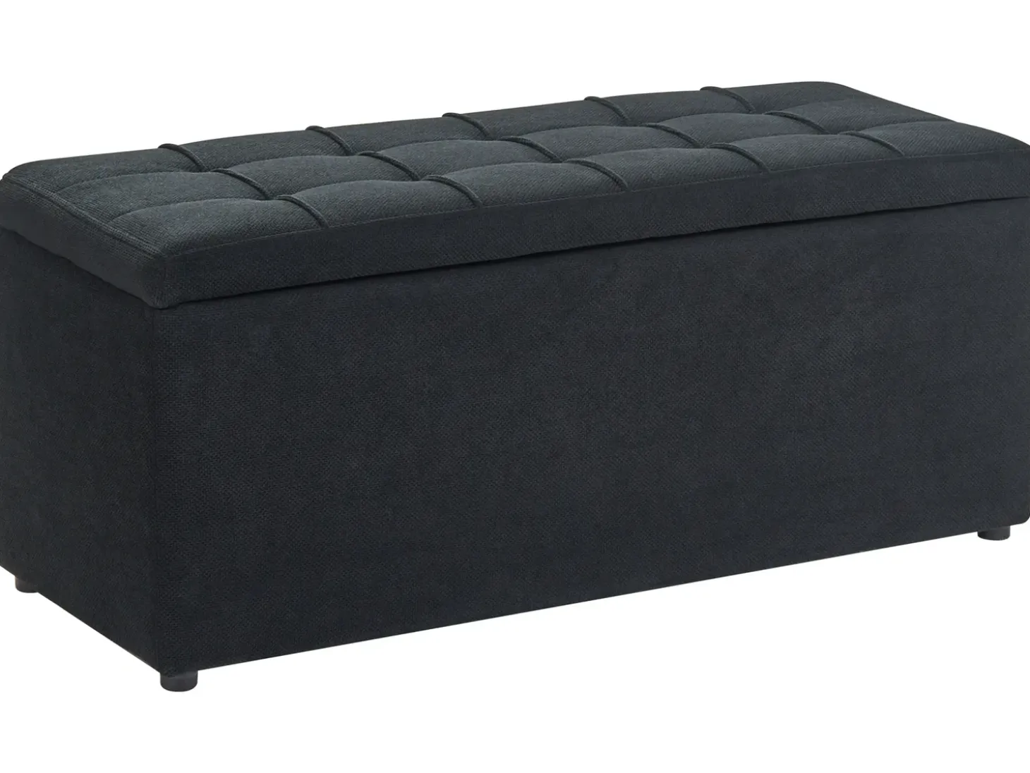 Puf med opbevaring OREM 100 cm 40 cm Sort