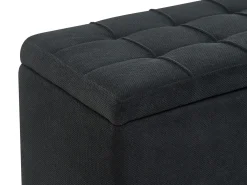 Puf med opbevaring OREM 100 cm 40 cm Sort