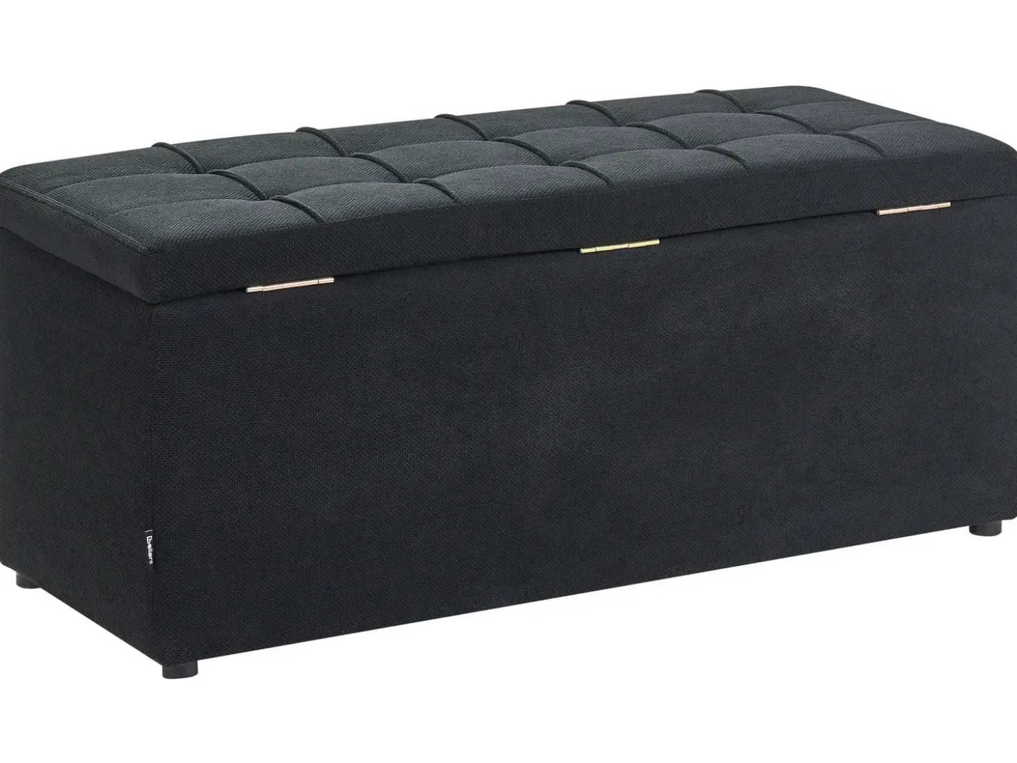 Puf med opbevaring OREM 100 cm 40 cm Sort