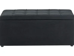 Puf med opbevaring OREM 100 cm 40 cm Sort