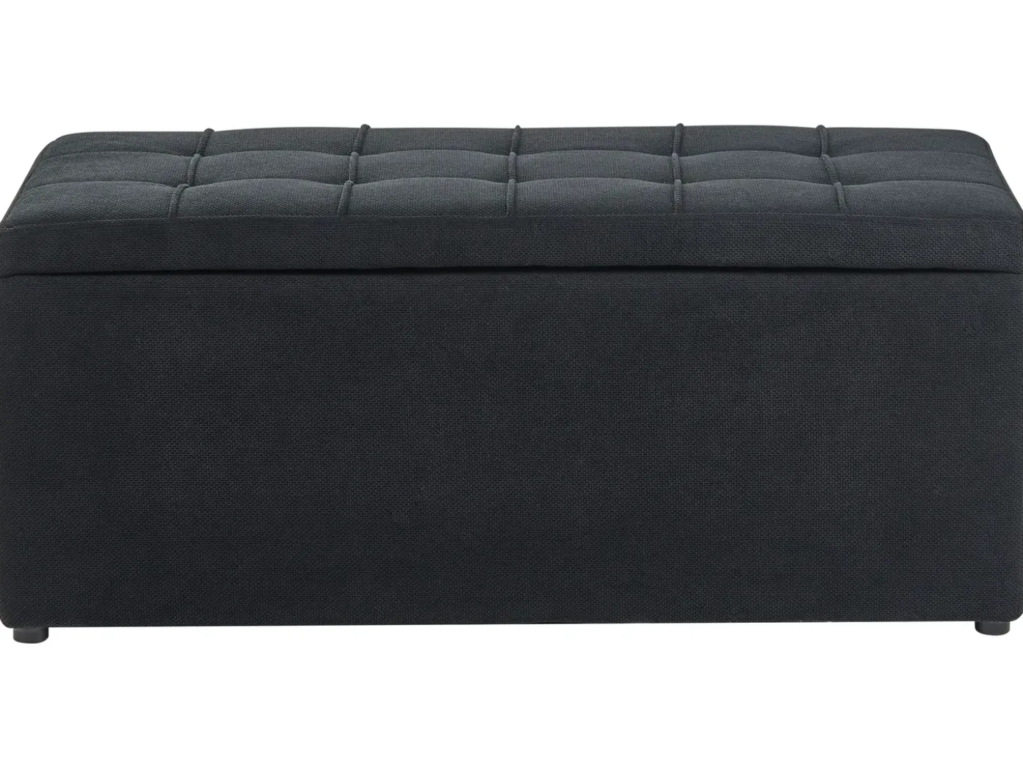 Puf med opbevaring OREM 100 cm 40 cm Sort