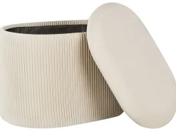 Puf med opbevaring RICHLAND Velour Lys Beige