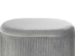Puf med opbevaring RICHLAND Velour Lysegrå