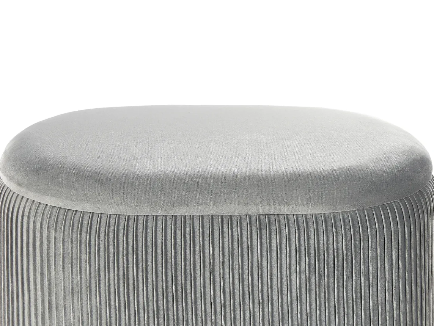 Puf med opbevaring RICHLAND Velour Lysegrå