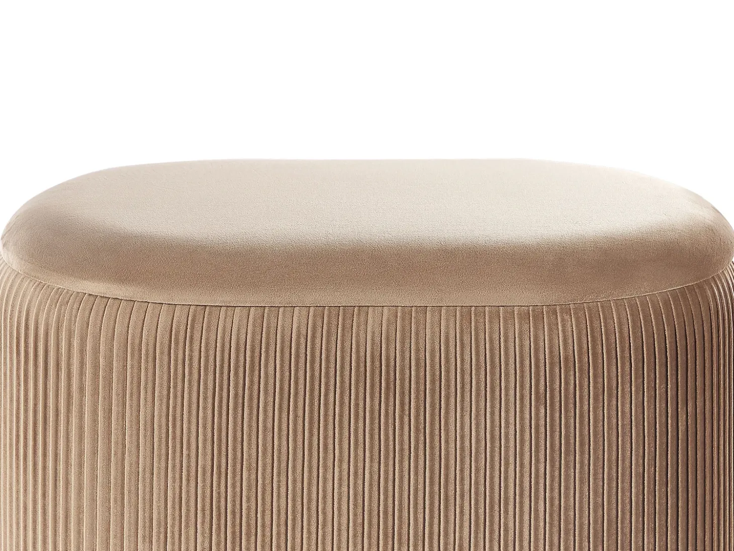 Puf med opbevaring RICHLAND Velour Beige