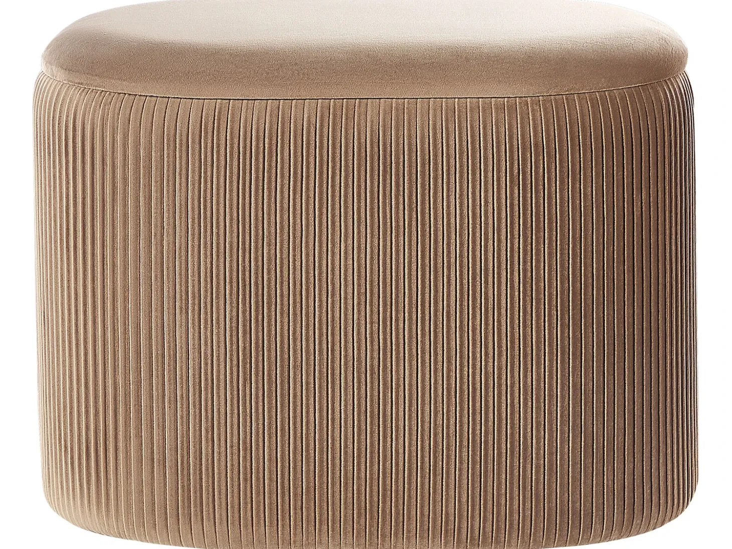 Puf med opbevaring RICHLAND Velour Beige