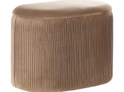 Puf med opbevaring RICHLAND Velour Beige