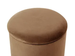 Puf med opbevaring WENONA Velour Mørkebrun