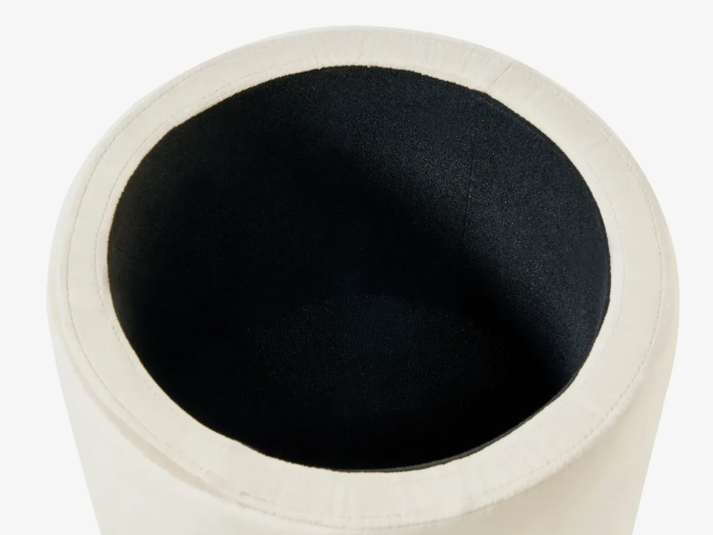 Puf med opbevaring WENONA Velour Lys Beige