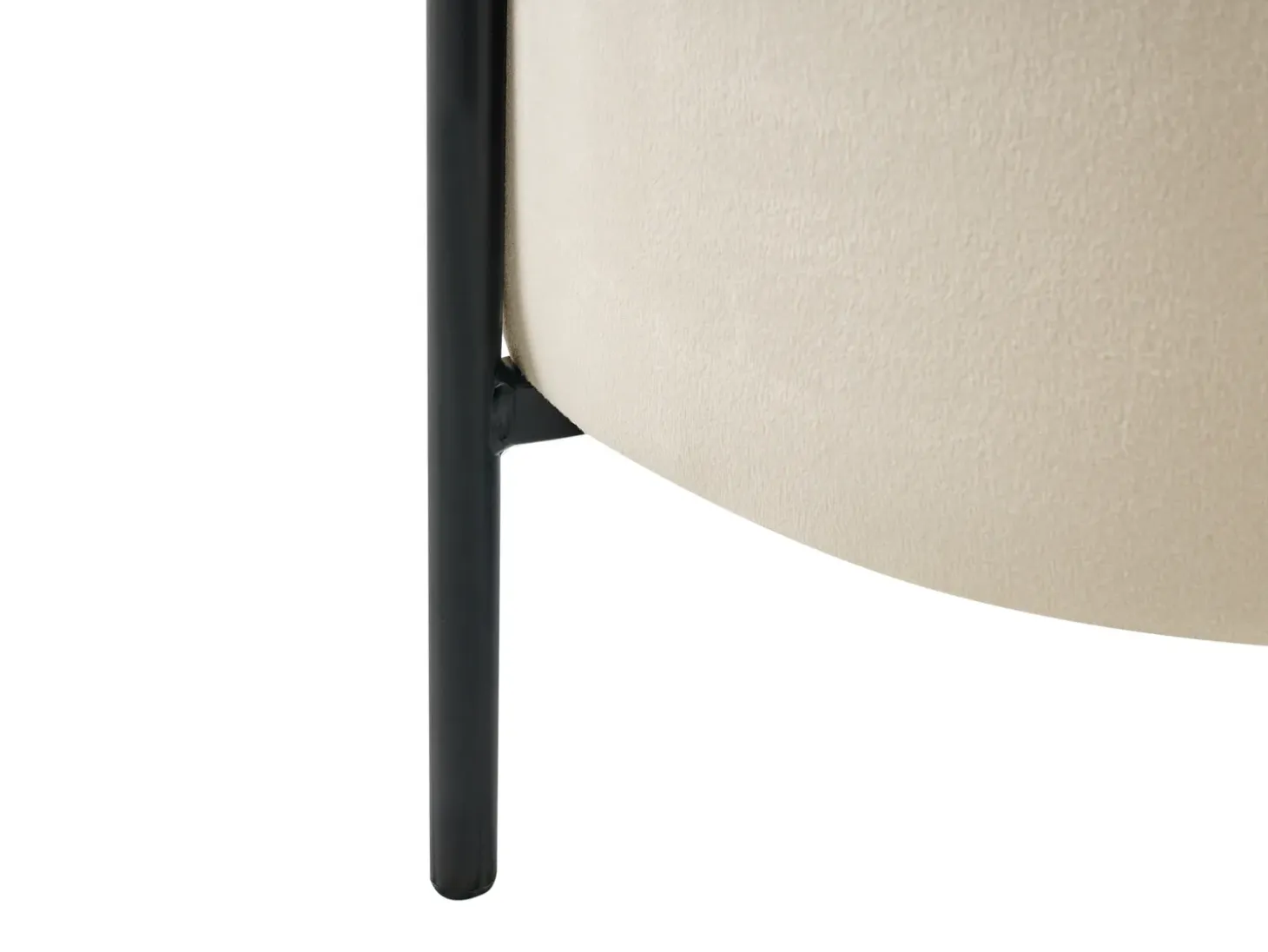 Puf med opbevaring WENONA Velour Lys Beige