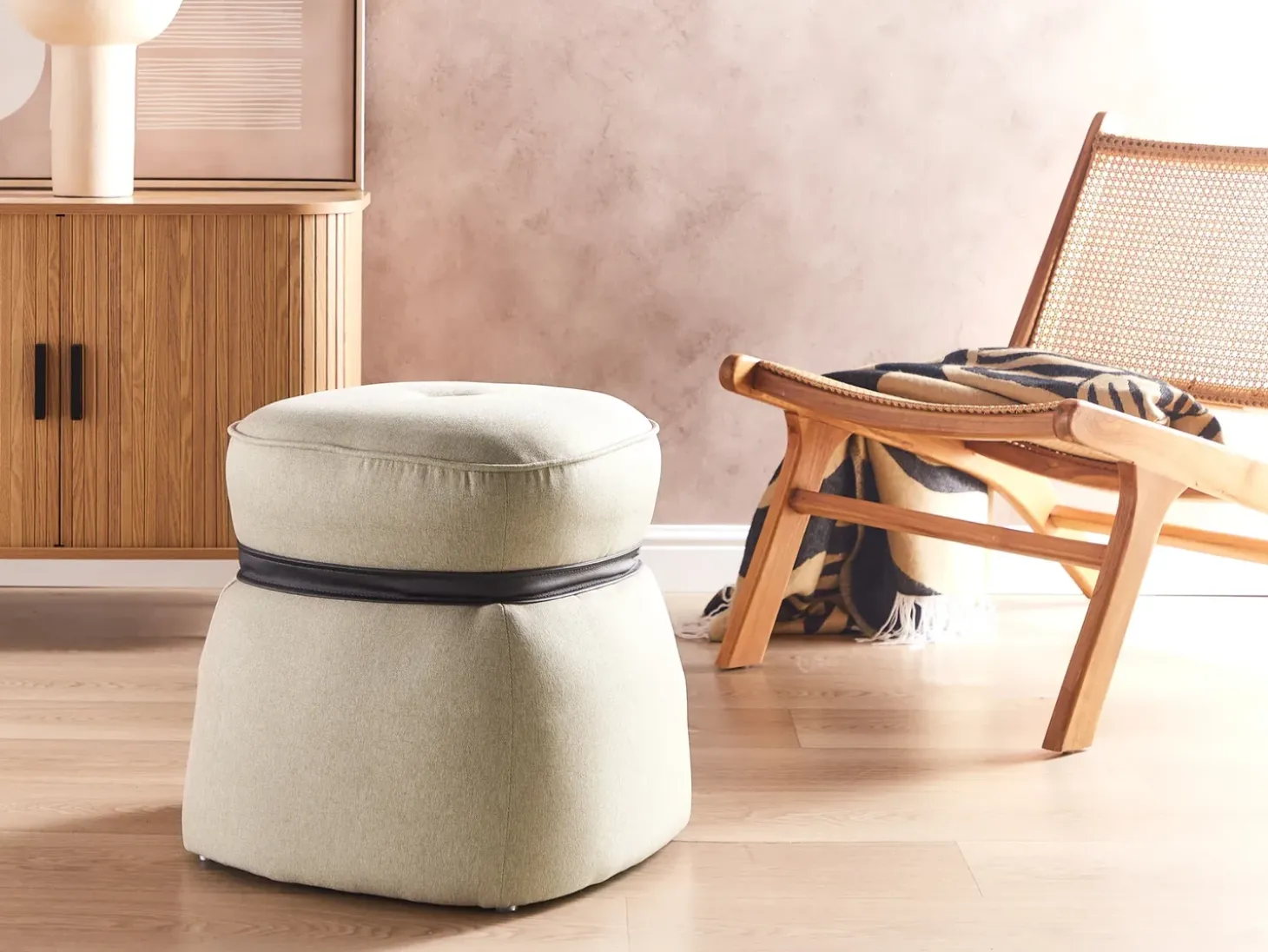 Puf MONTEREY Kunstlinned Beige