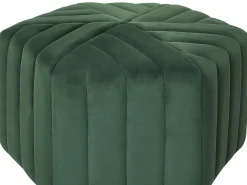 Puf MURIETTA Velour Mørkegrøn