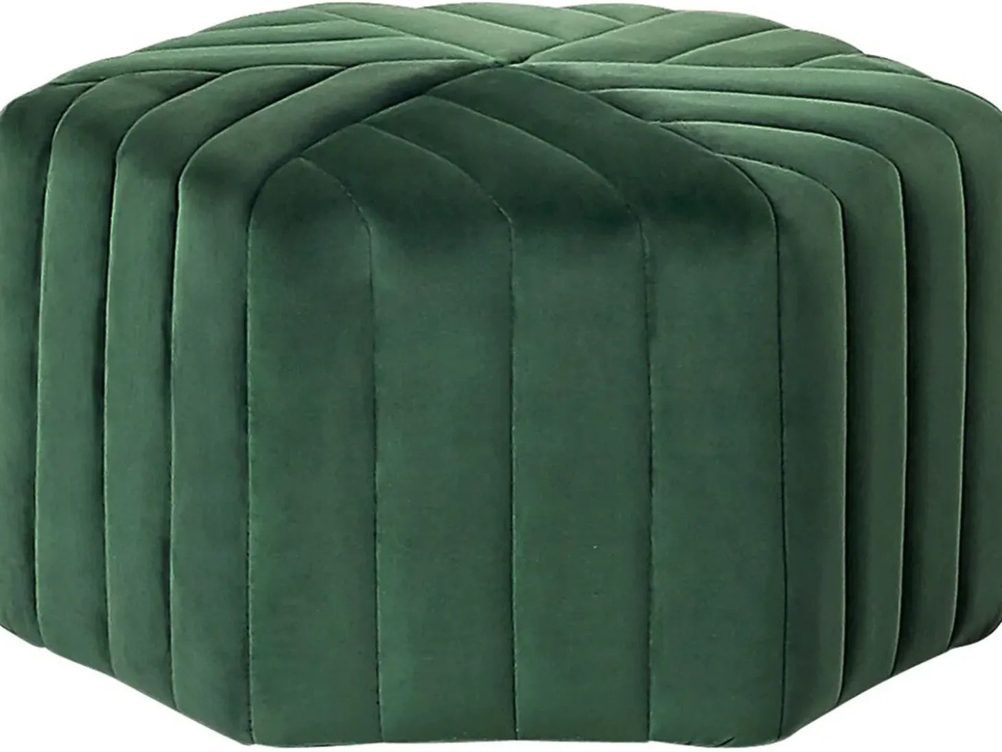 Puf MURIETTA Velour Mørkegrøn