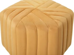Puf MURIETTA Velour Sennepsgul