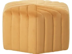 Puf MURIETTA Velour Sennepsgul