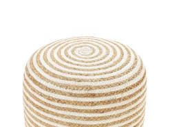 Puf RESAFA Jute Hvid Beige