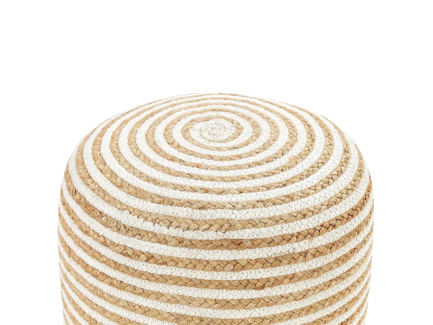 Puf RESAFA Jute Hvid Beige