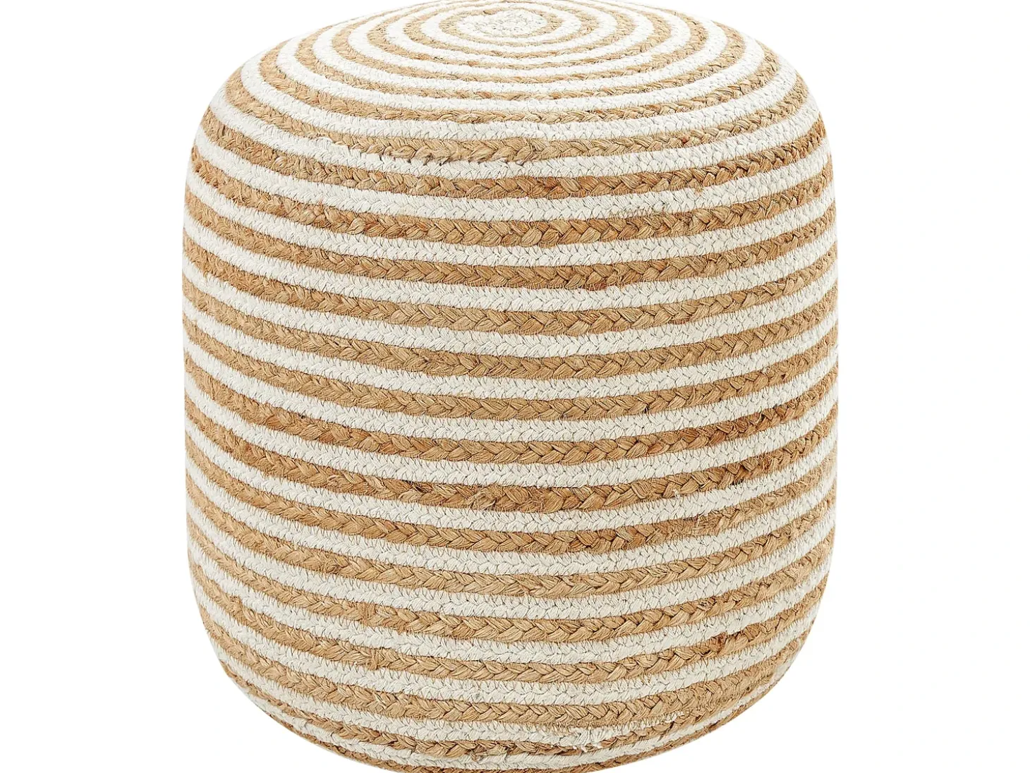 Puf RESAFA Jute Hvid Beige