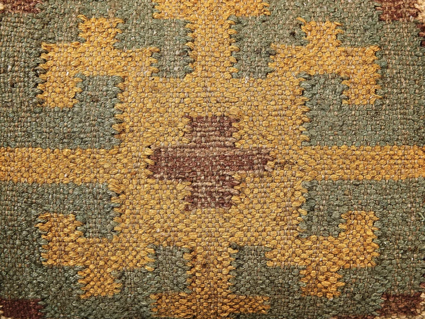 Puf SARON Jute Multifarvet