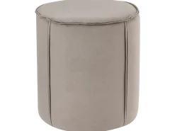 Puf SEDONA Velour Brungrå