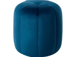 Puf SELBY Velour Blå