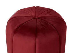 Puf SELBY Velour Mørkerød