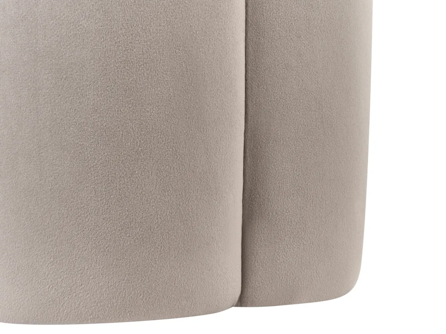 Puf TAPPEN Velour Brungrå